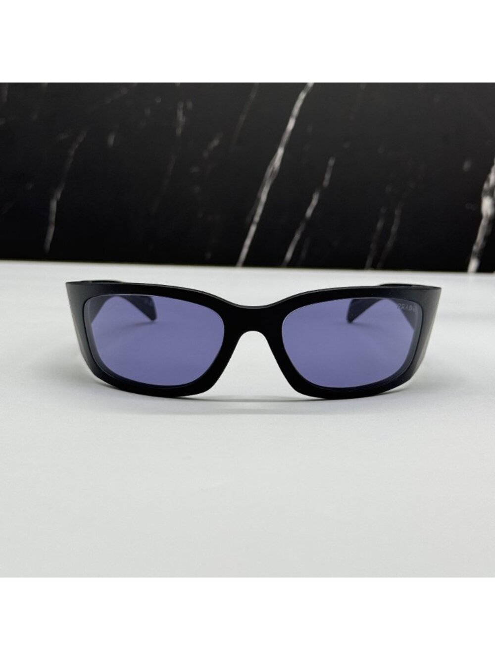 NEW PRADA PRA19S 1BO40G SUNGLASSES PR A19S 1BO40G BLACK/PURPLE UNISEX SPR A19S - Picture 3 of 10